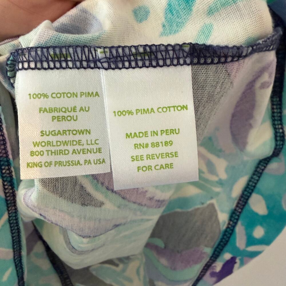 Lilly Pulitzer 100% Pima Cotton Tropical Floral Print Bodycon Dress Size XXS - Picture 7 of 10